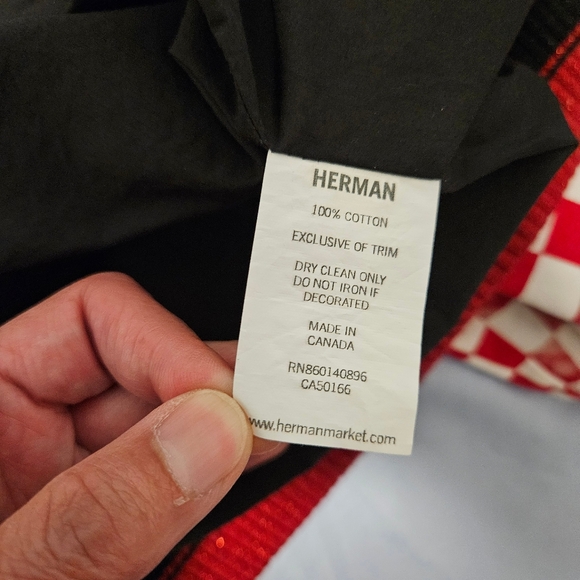 HERMAN MARKET Checkered Bomber Jacket with Embroidery - Picture 8 of 8
